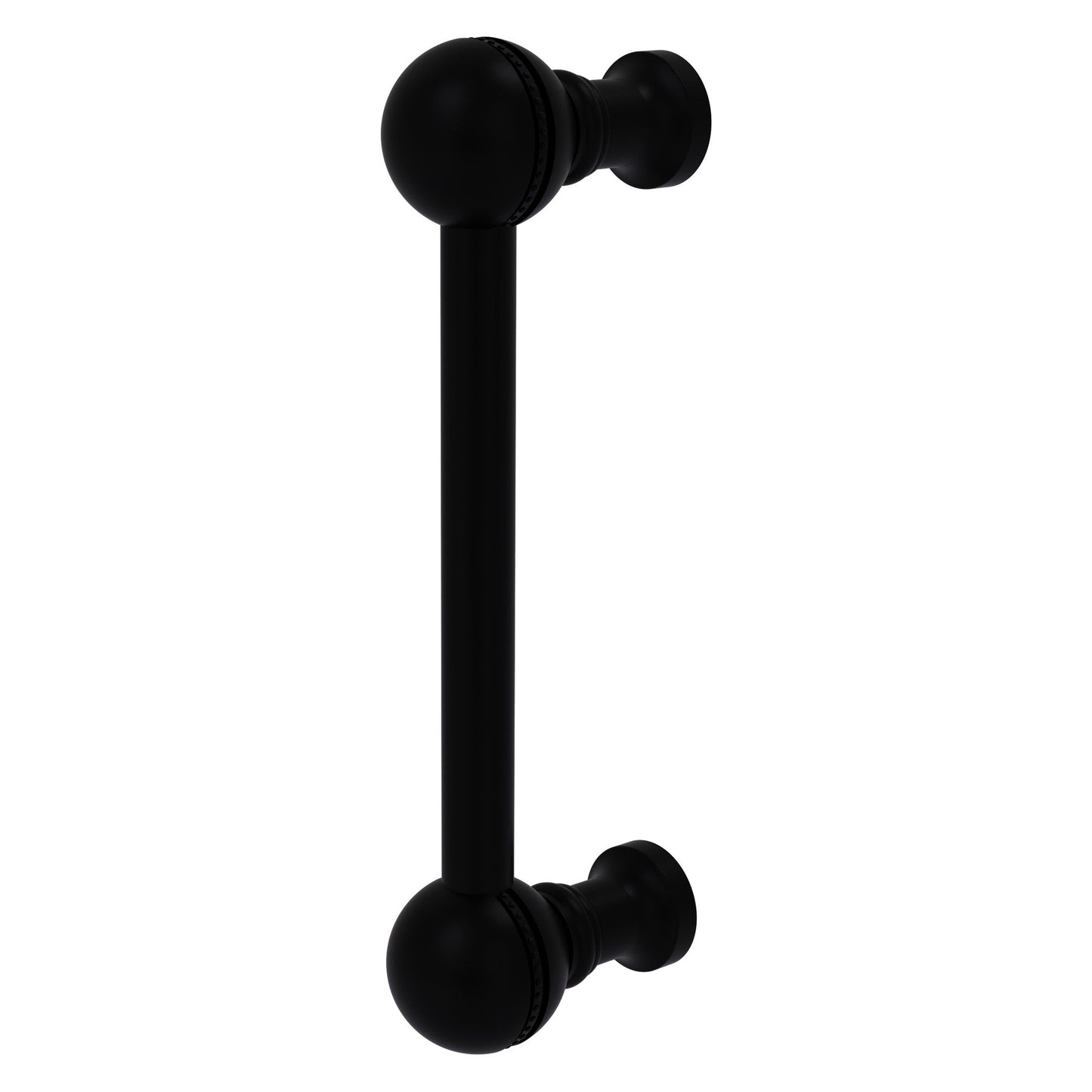 Allied Brass P-1/3 3" x 1" Matte Black Solid Brass Beaded Cabinet Pull