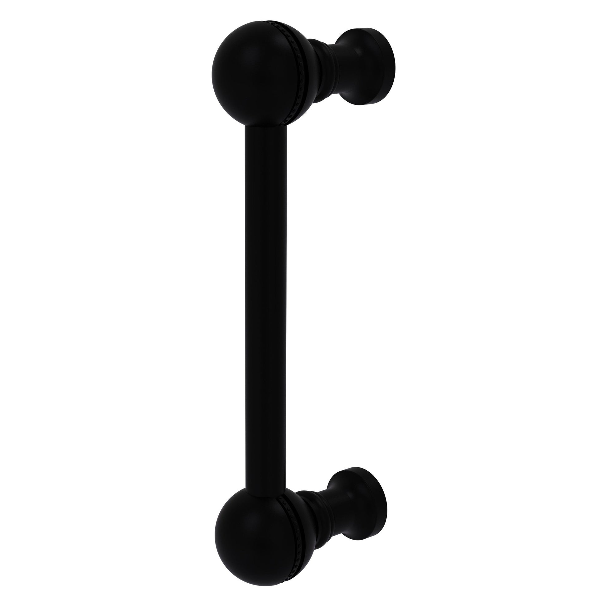 Allied Brass P-1/3 3" x 1" Matte Black Solid Brass Beaded Cabinet Pull