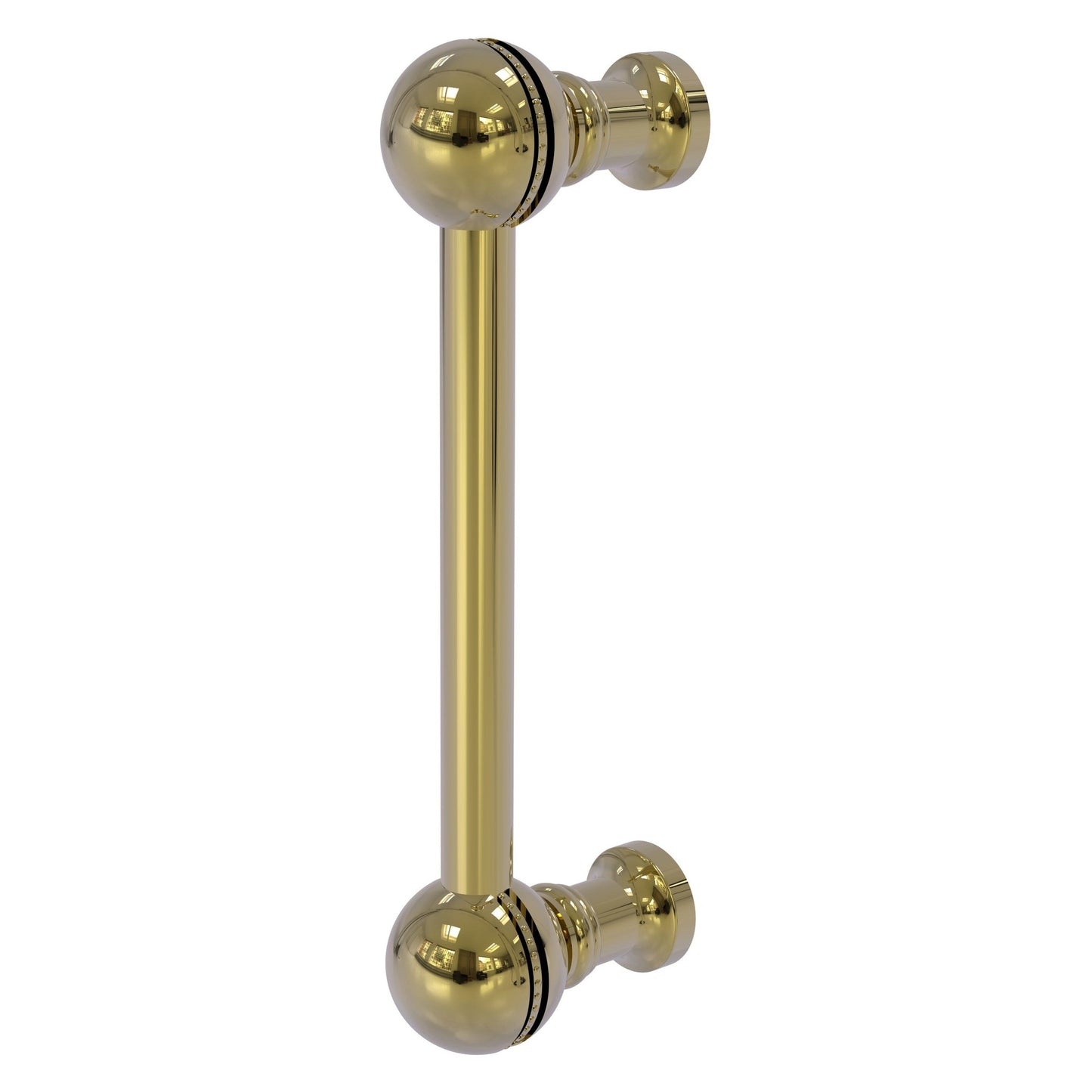 Allied Brass P-1/3 3" x 1" Unlacquered Brass Solid Brass Beaded Cabinet Pull