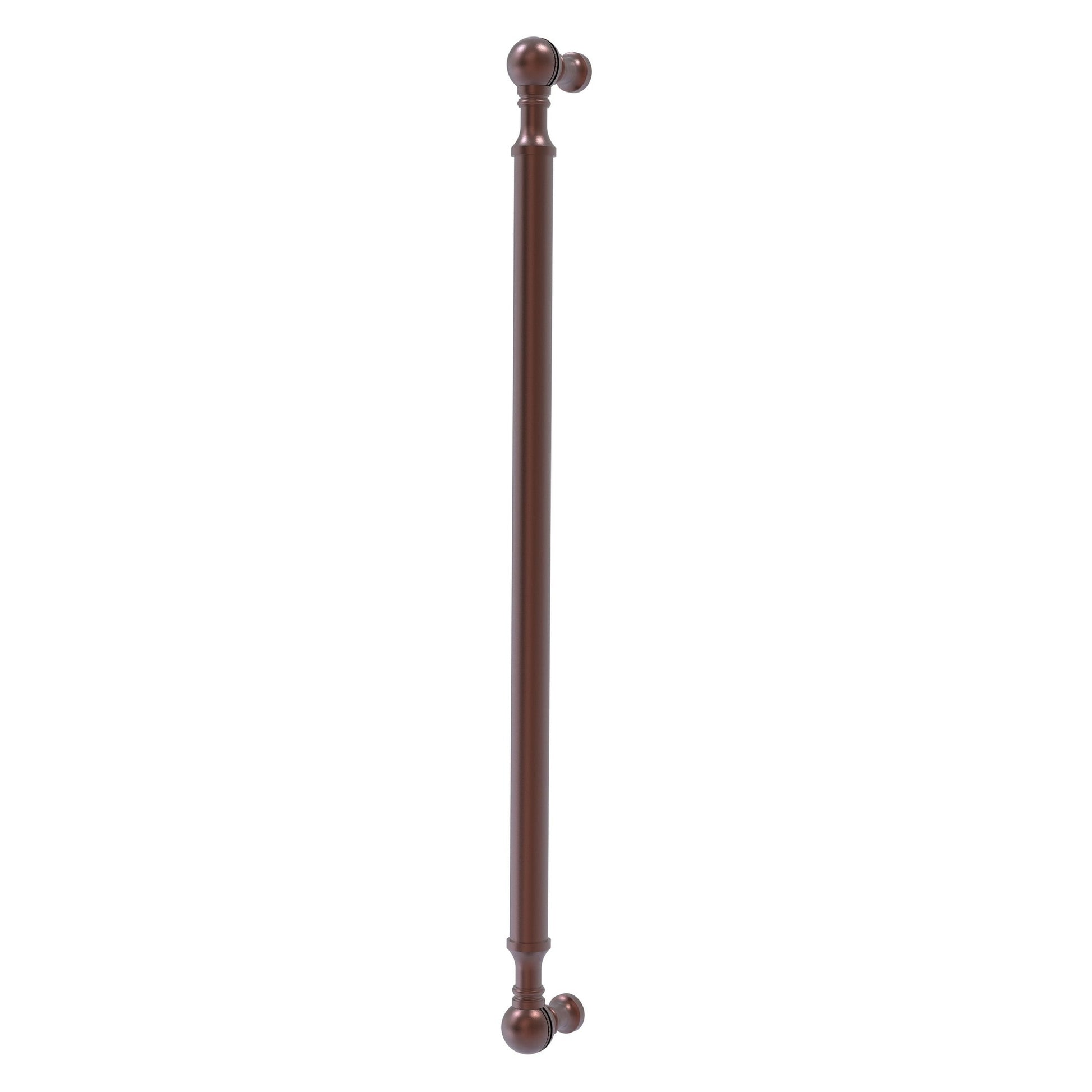 Allied Brass P-3/18 18" x 1" Antique Copper Solid Brass Beaded Refrigerator Pull
