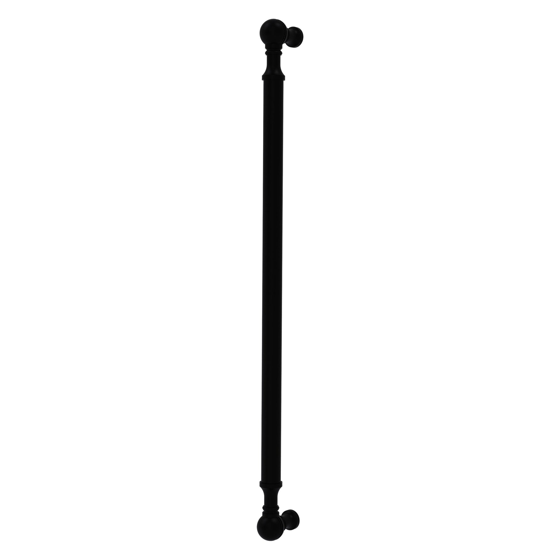 Allied Brass P-3/18 18" x 1" Matte Black Solid Brass Beaded Refrigerator Pull