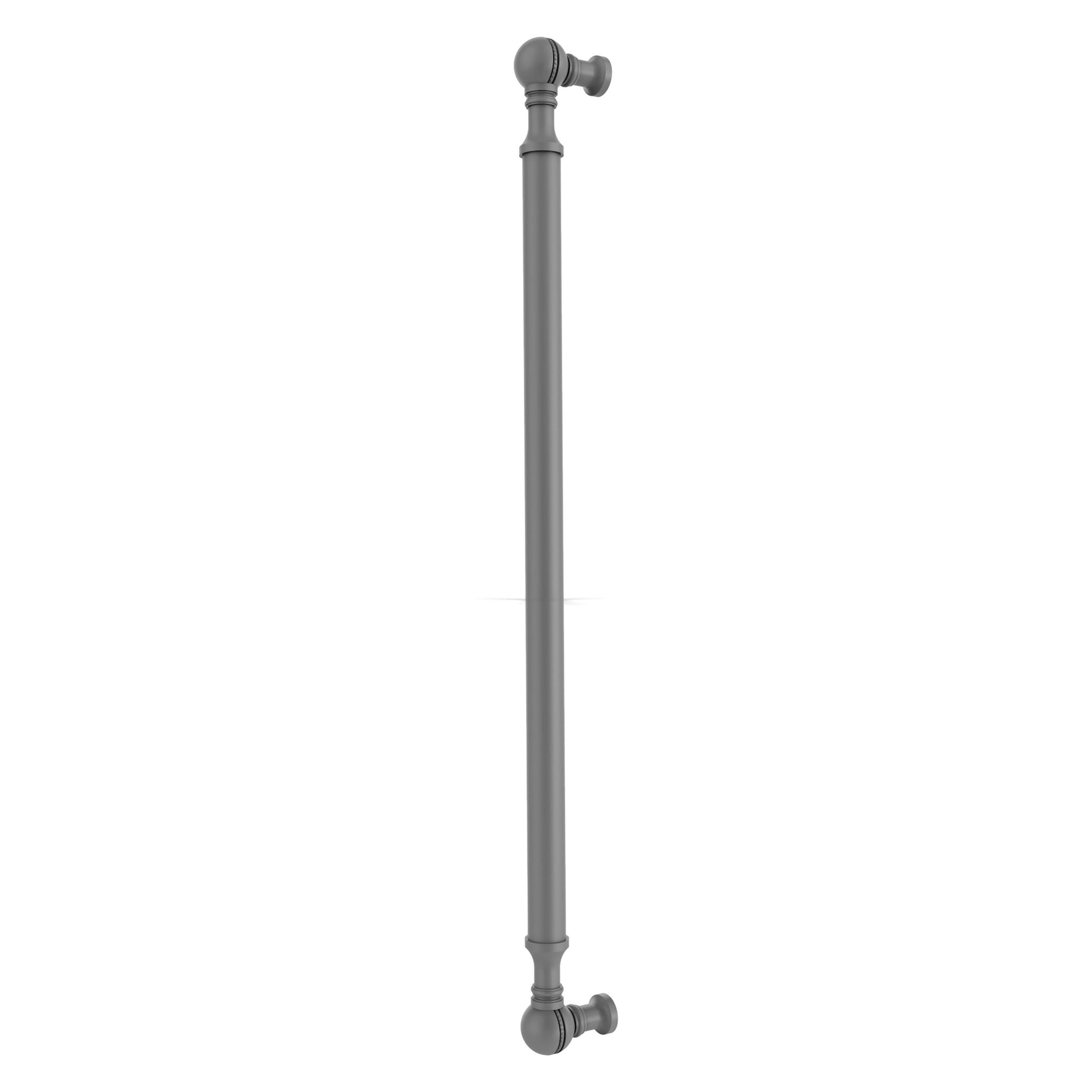 Allied Brass P-3/18 18" x 1" Matte Gray Solid Brass Beaded Refrigerator Pull