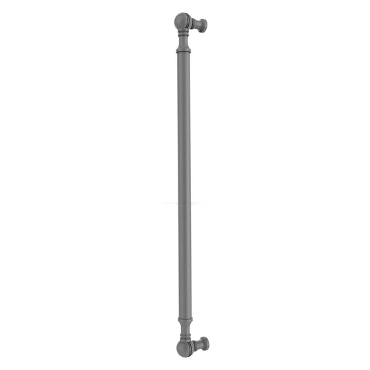 Allied Brass P-3/18 18" x 1" Matte Gray Solid Brass Beaded Refrigerator Pull