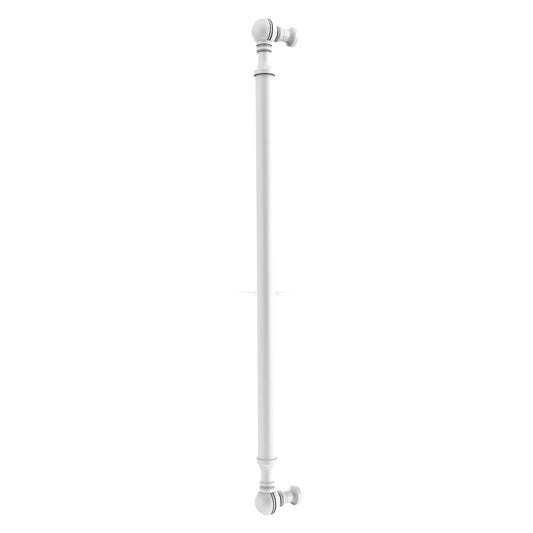 Allied Brass P-3/18 18" x 1" Matte White Solid Brass Beaded Refrigerator Pull