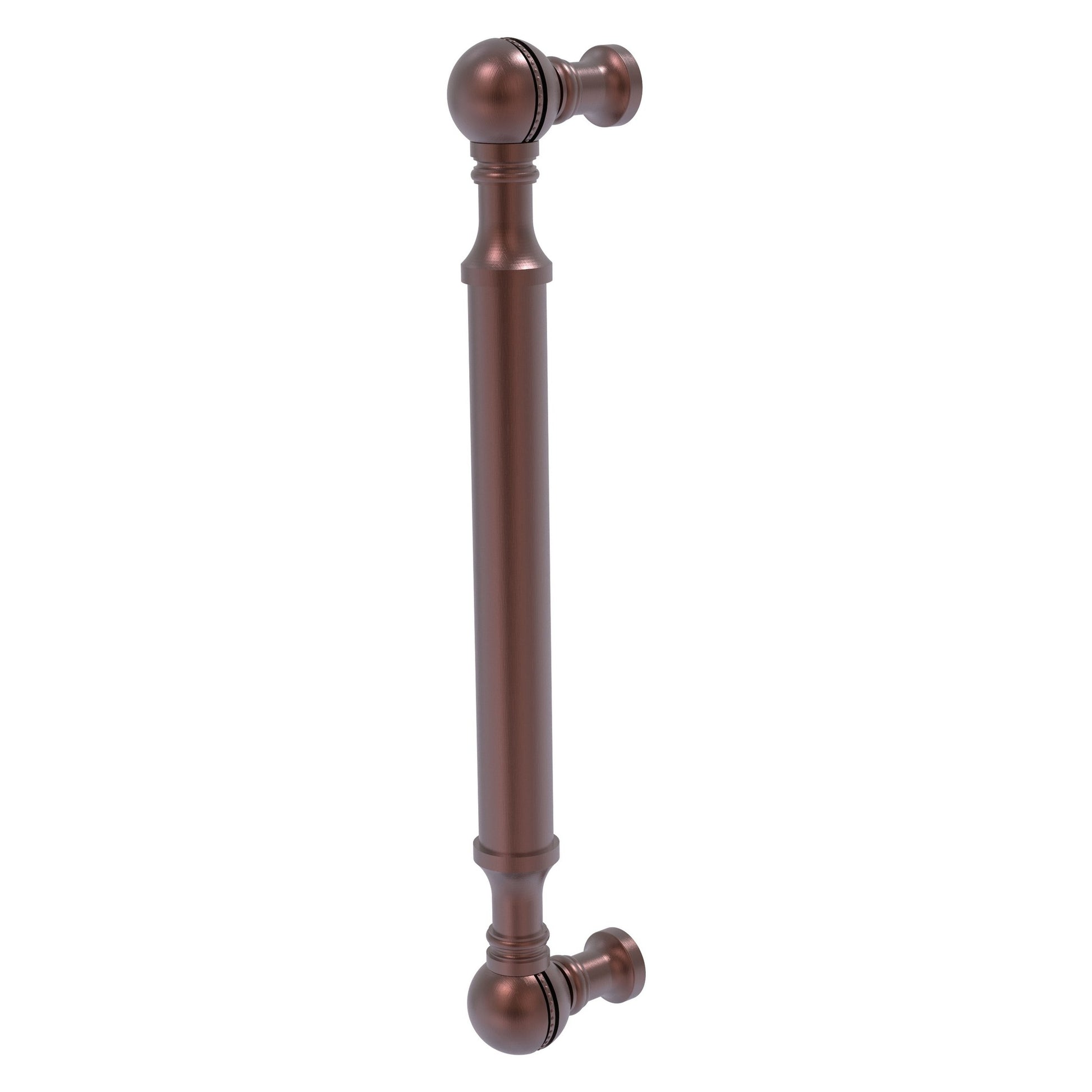 Allied Brass P-3/3 3" x 1" Antique Copper Solid Brass Beaded Cabinet Pull