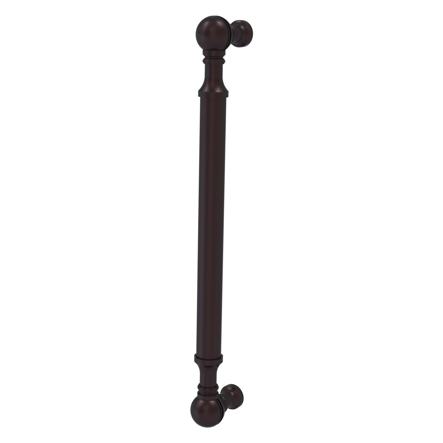 Allied Brass P-3/8 8" x 1" Antique Bronze Solid Brass Beaded Door Pull