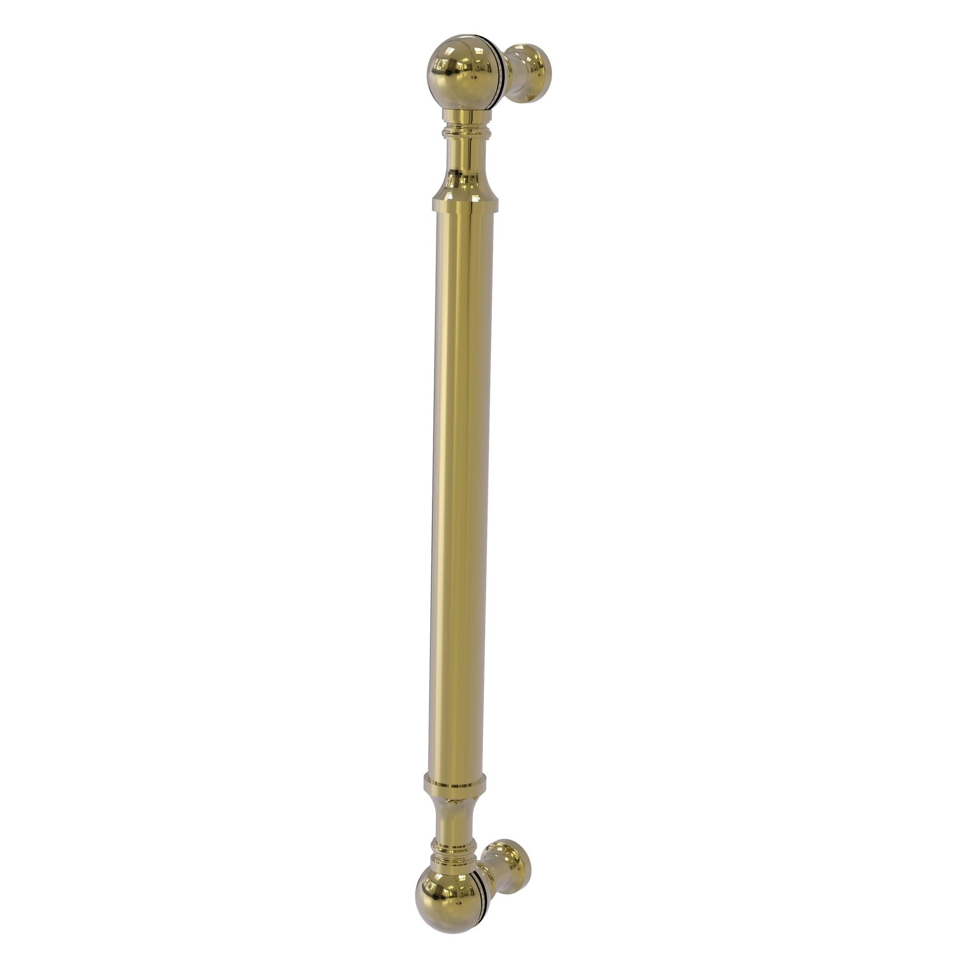Allied Brass P-3/8 8" x 1" Unlacquered Brass Solid Brass Beaded Door Pull