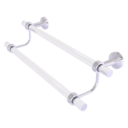 Allied Brass Pacific Beach 22" x 5.3" Polished Chrome Solid Brass Double Towel Bar