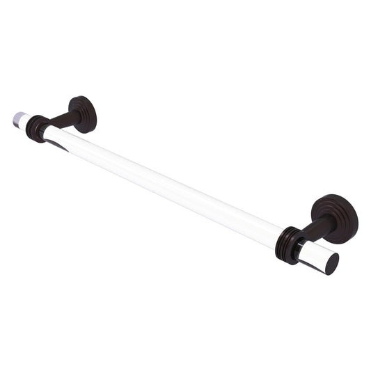 Allied Brass Pacific Beach 28" x 2.2" Antique Bronze Solid Brass Towel Bar With Dotted Accents