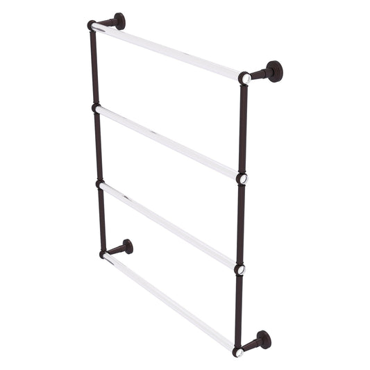 Allied Brass Pacific Beach 32.6" x 5" Antique Bronze Solid Brass 4-Tier Ladder Towel Bar With Twisted Accents