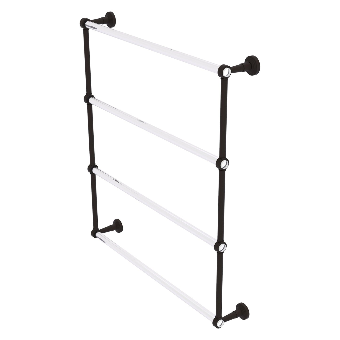 Allied Brass Pacific Beach 32.6" x 5" Oil Rubbed Bronze Solid Brass 4-Tier Ladder Towel Bar
