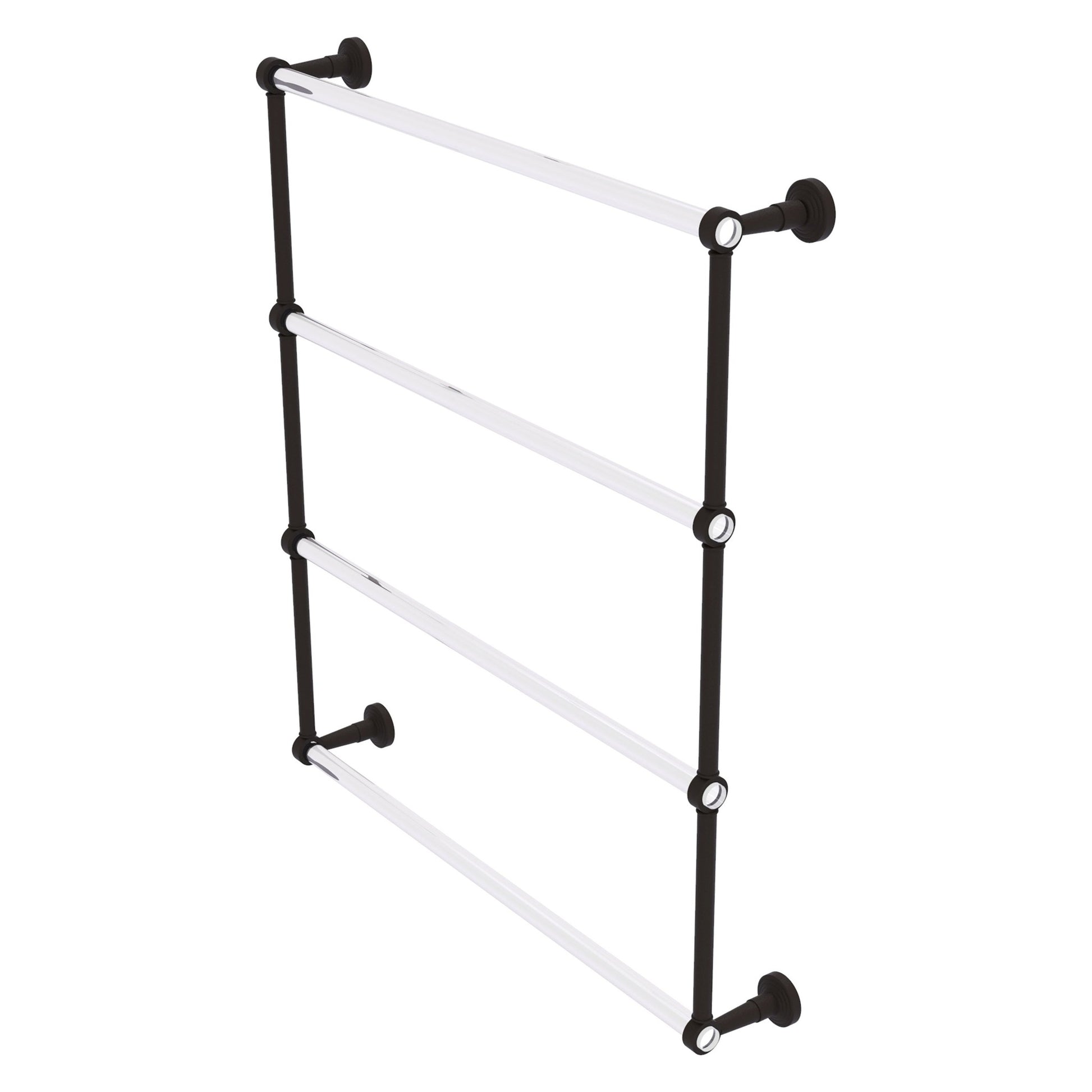 Allied Brass Pacific Beach 32.6" x 5" Oil Rubbed Bronze Solid Brass 4-Tier Ladder Towel Bar