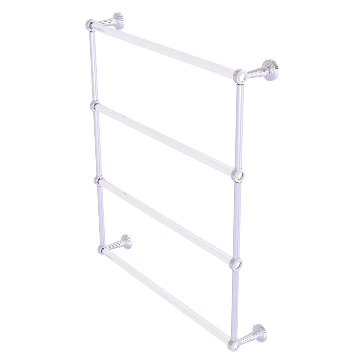 Allied Brass Pacific Beach 32.6" x 5" Polished Chrome Solid Brass 4-Tier Ladder Towel Bar