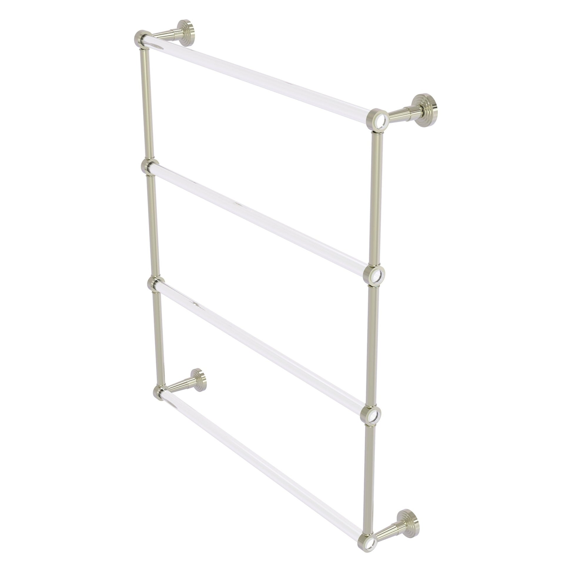 Allied Brass Pacific Beach 32.6" x 5" Polished Nickel Solid Brass 4-Tier Ladder Towel Bar