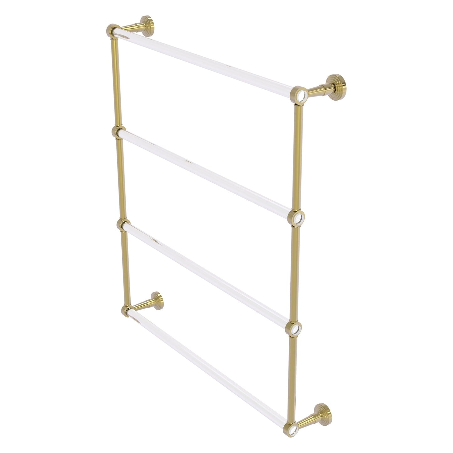 Allied Brass Pacific Beach 32.6" x 5" Unlacquered Brass Solid Brass 4-Tier Ladder Towel Bar
