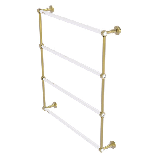 Allied Brass Pacific Beach 32.6" x 5" Unlacquered Brass Solid Brass 4-Tier Ladder Towel Bar