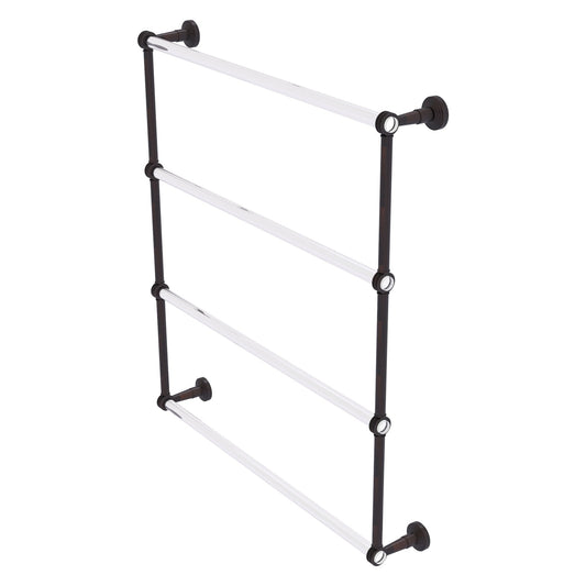 Allied Brass Pacific Beach 32.6" x 5" Venetian Bronze Solid Brass 4-Tier Ladder Towel Bar With Dotted Accents