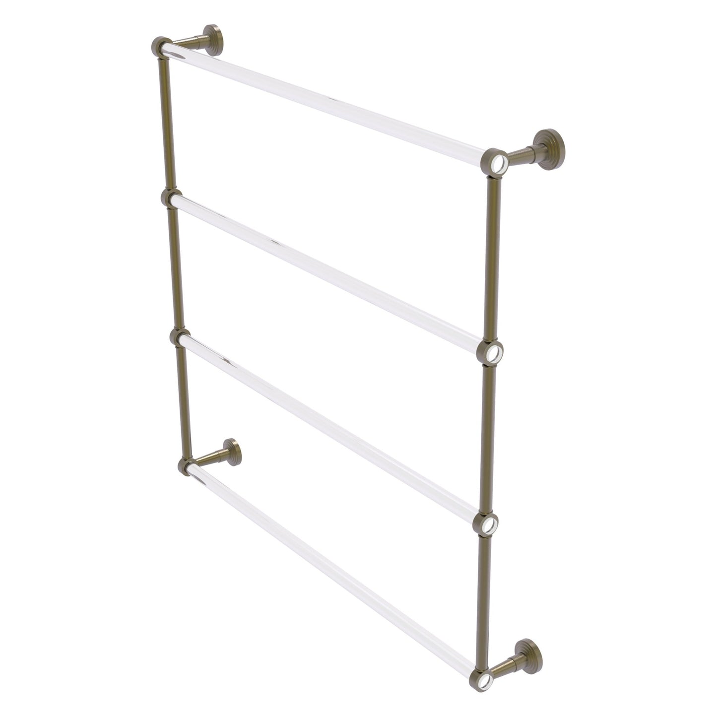 Allied Brass Pacific Beach 38.6" x 5" Antique Brass Solid Brass 4-Tier Ladder Towel Bar