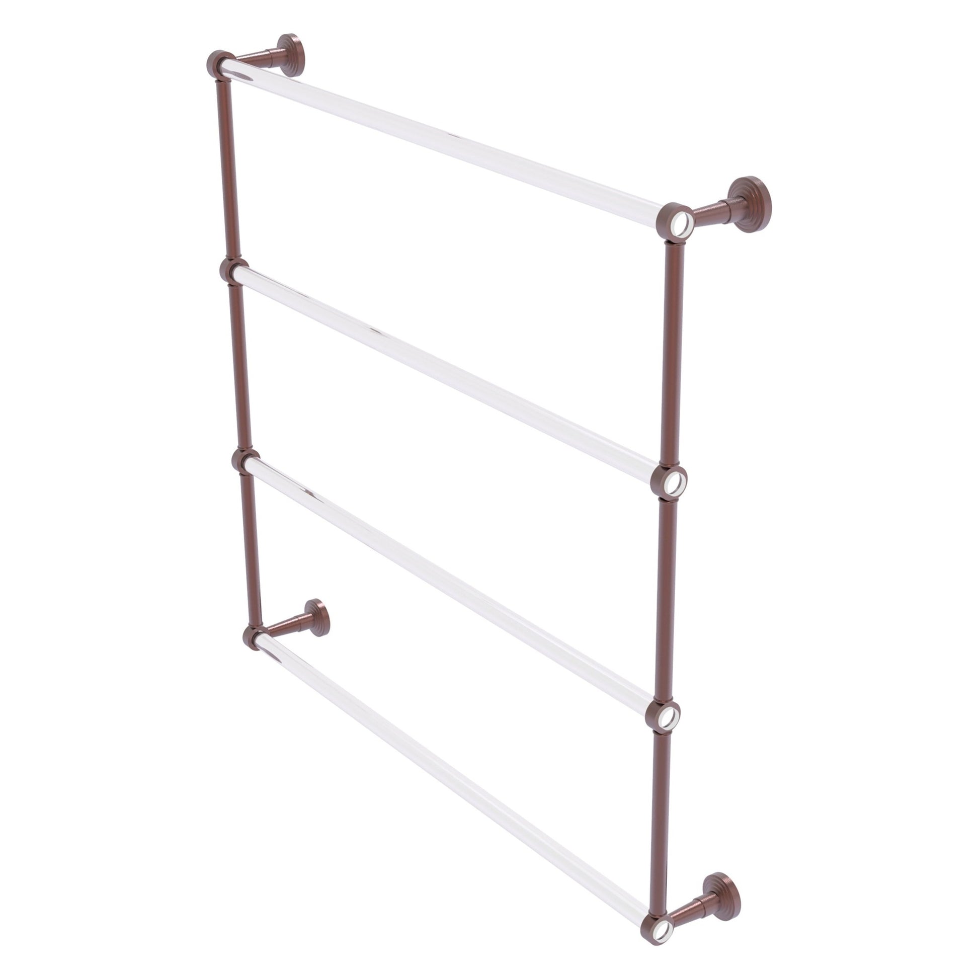Allied Brass Pacific Beach 38.6" x 5" Antique Copper Solid Brass 4-Tier Ladder Towel Bar