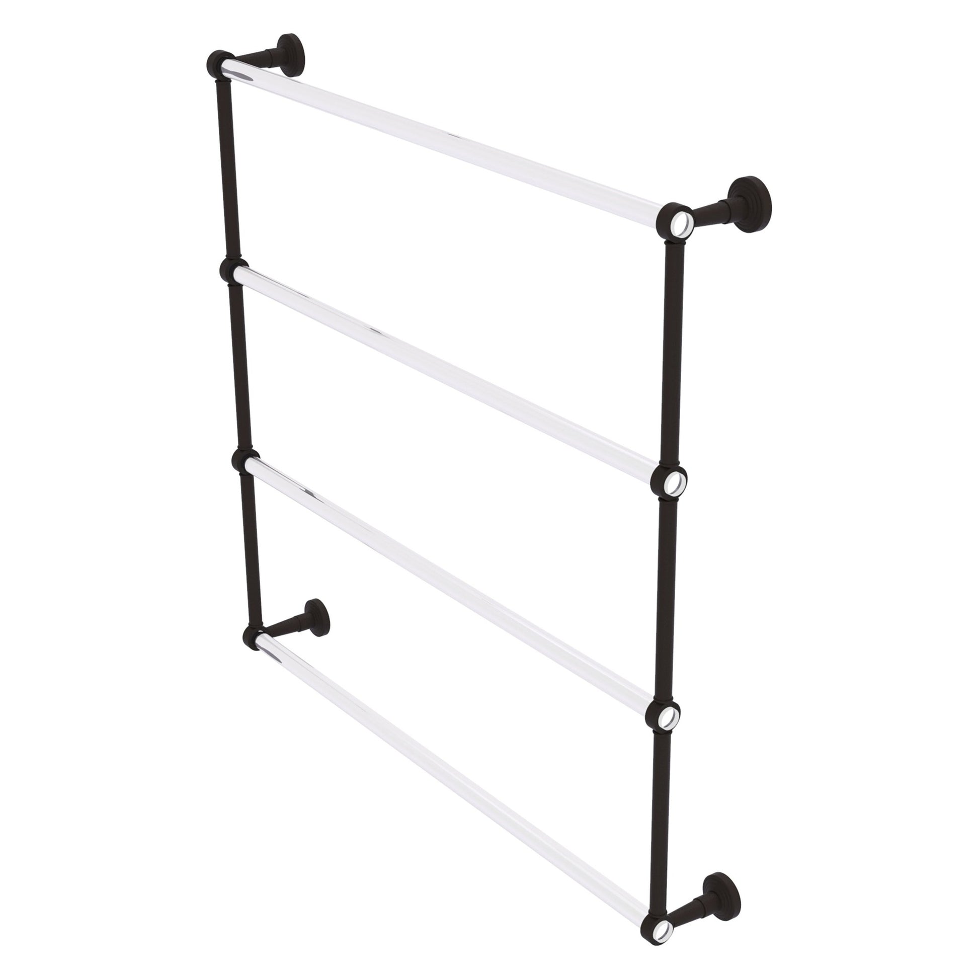 Allied Brass Pacific Beach 38.6" x 5" Oil Rubbed Bronze Solid Brass 4-Tier Ladder Towel Bar