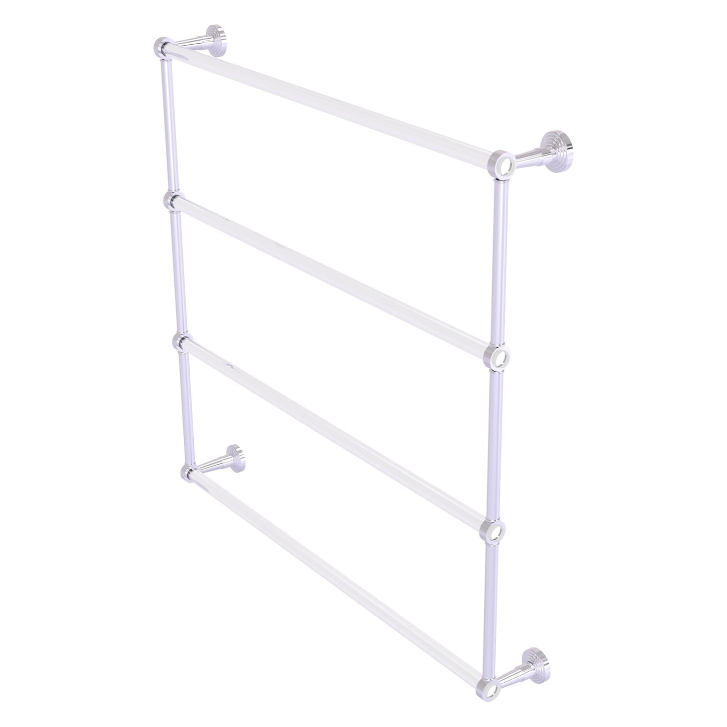 Allied Brass Pacific Beach 38.6" x 5" Polished Chrome Solid Brass 4-Tier Ladder Towel Bar
