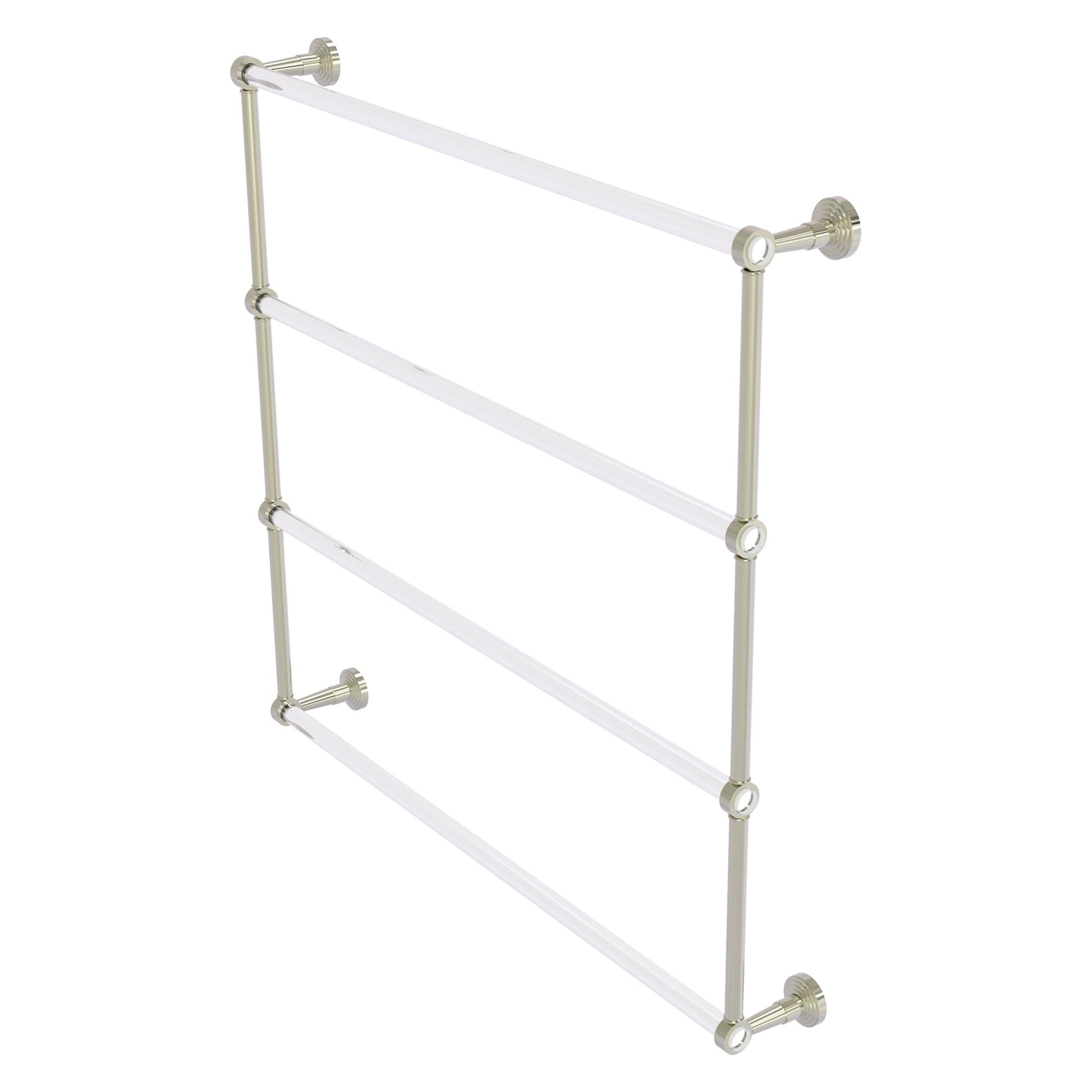 Allied Brass Pacific Beach 38.6" x 5" Polished Nickel Solid Brass 4-Tier Ladder Towel Bar