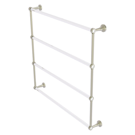 Allied Brass Pacific Beach 38.6" x 5" Polished Nickel Solid Brass 4-Tier Ladder Towel Bar