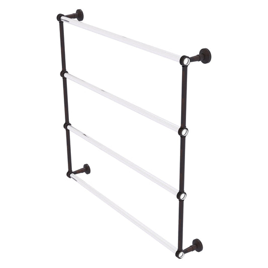 Allied Brass Pacific Beach 38.6" x 5" Venetian Bronze Solid Brass 4-Tier Ladder Towel Bar With Dotted Accents