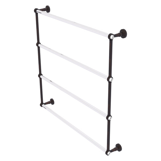 Allied Brass Pacific Beach 38.6" x 5" Venetian Bronze Solid Brass 4-Tier Ladder Towel Bar With Grooved Accents