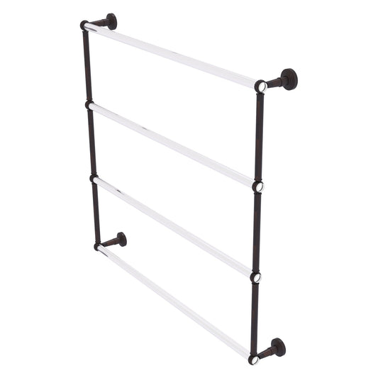 Allied Brass Pacific Beach 38.6" x 5" Venetian Bronze Solid Brass 4-Tier Ladder Towel Bar With Twisted Accents