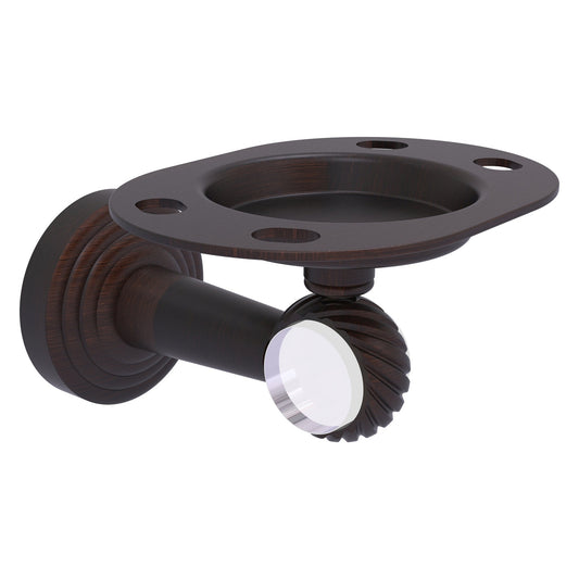 Allied Brass Pacific Beach 4.3" x 2.8" Venetian Bronze Solid Brass Tumbler and Toothbrush Holder With Twisted Accents