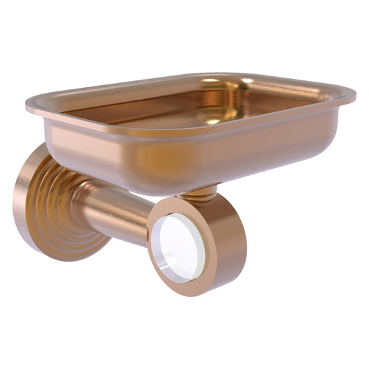 Allied Brass Pacific Beach 4.4" x 3.3" Brushed Bronze Solid Brass Wall-Mounted Soap Dish Holder