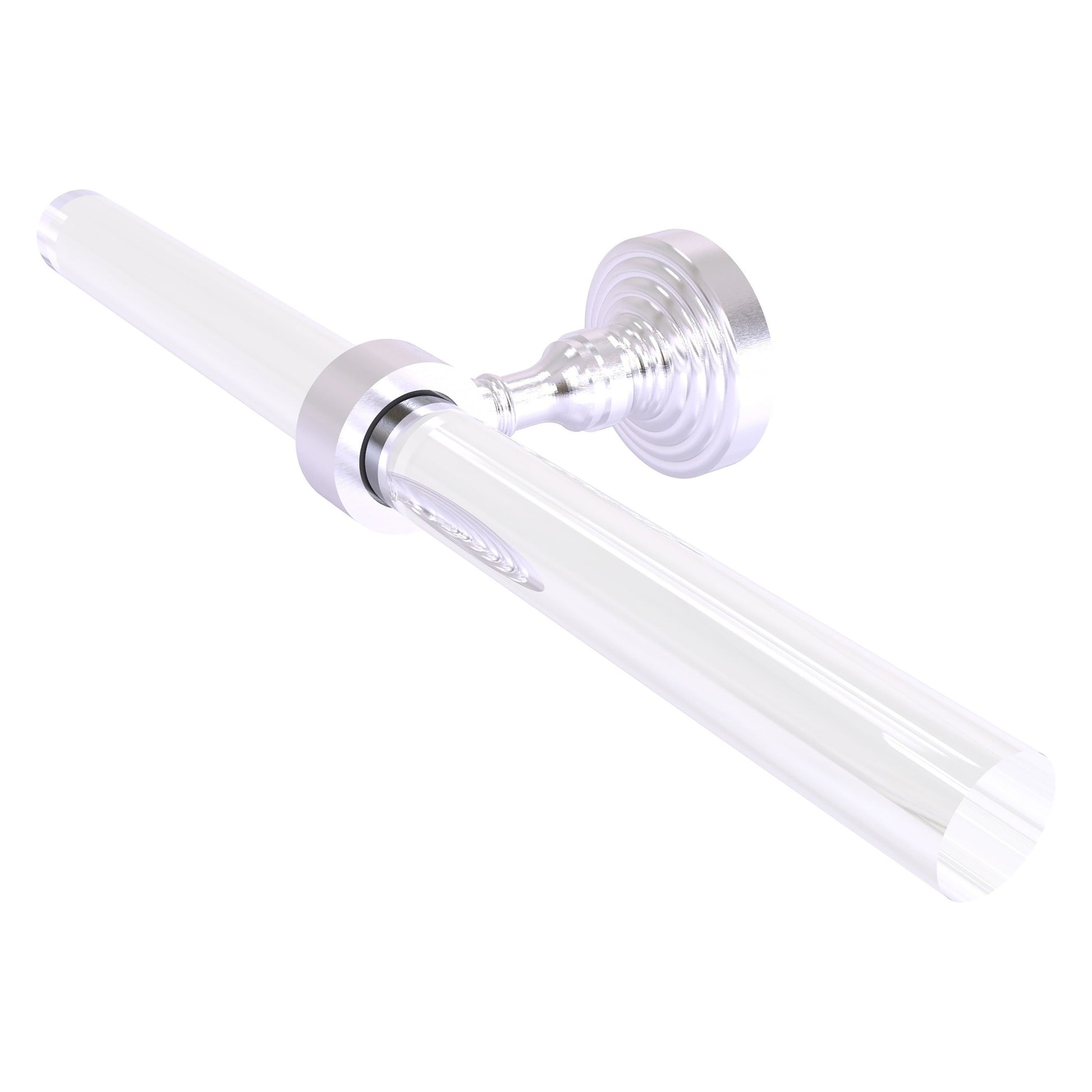 Allied Brass Pacific Grove 13" x 3.85" Satin Chrome Solid Brass 2-Arm Guest Towel Holder