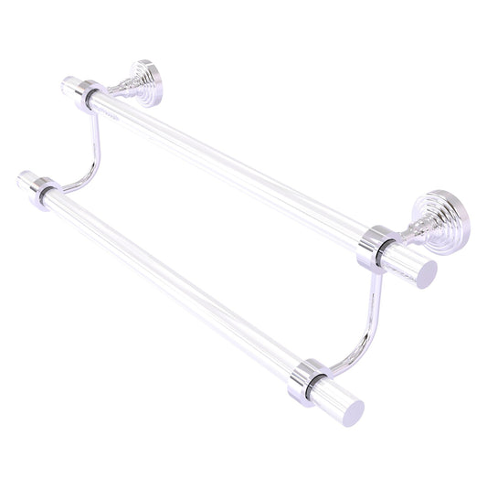 Allied Brass Pacific Grove 22" x 5.3" Polished Chrome Solid Brass 18-Inch Double Towel Bar