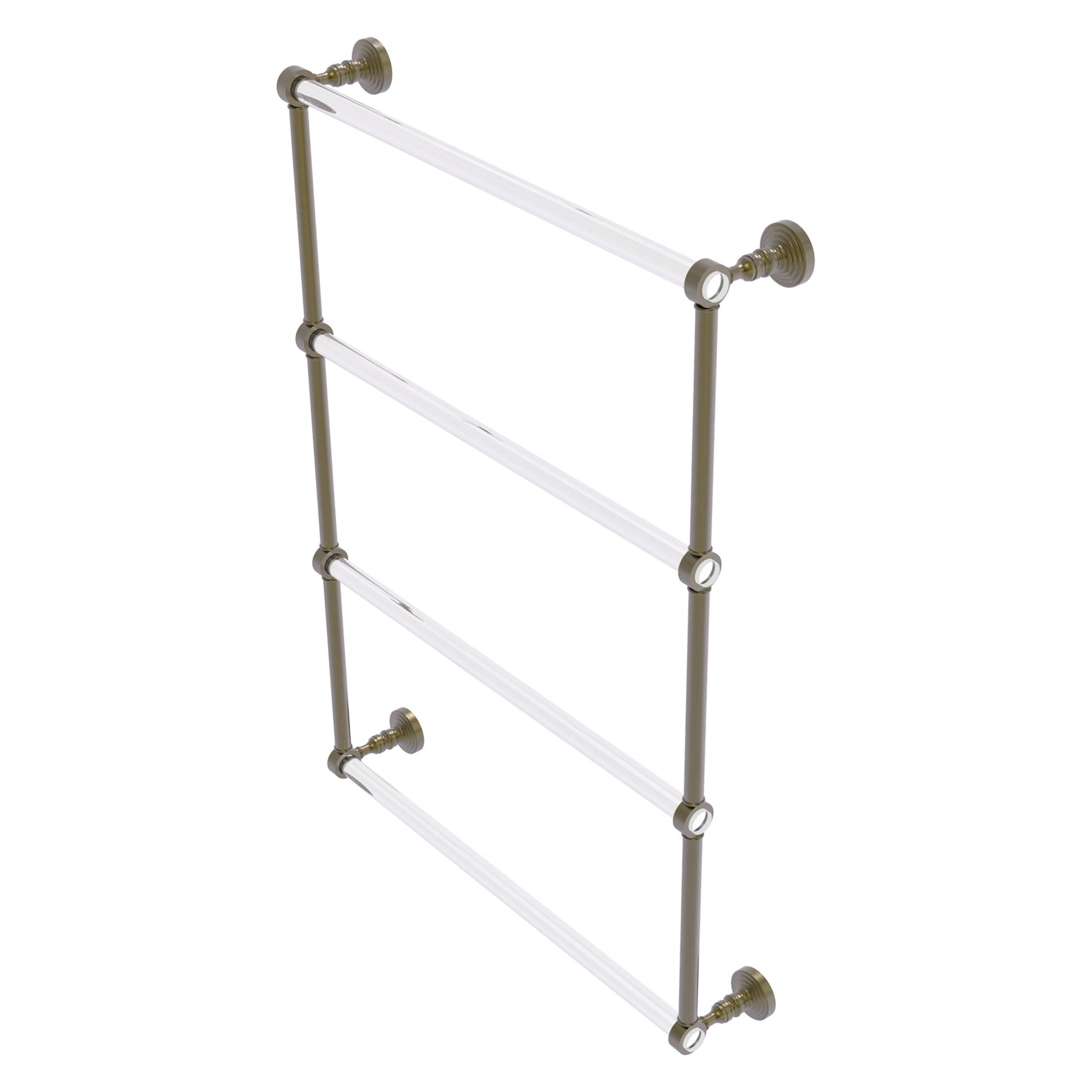 Allied Brass Pacific Grove 26.2" x 4.7" Antique Brass Solid Brass 4-Tier Ladder Towel Bar