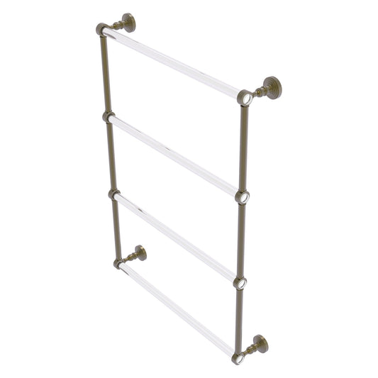 Allied Brass Pacific Grove 26.2" x 4.7" Antique Brass Solid Brass 4-Tier Ladder Towel Bar