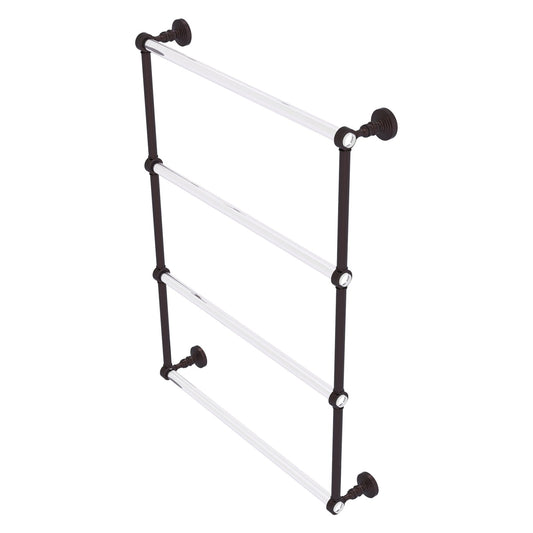 Allied Brass Pacific Grove 26.2" x 4.7" Antique Bronze Solid Brass 4-Tier Ladder Towel Bar