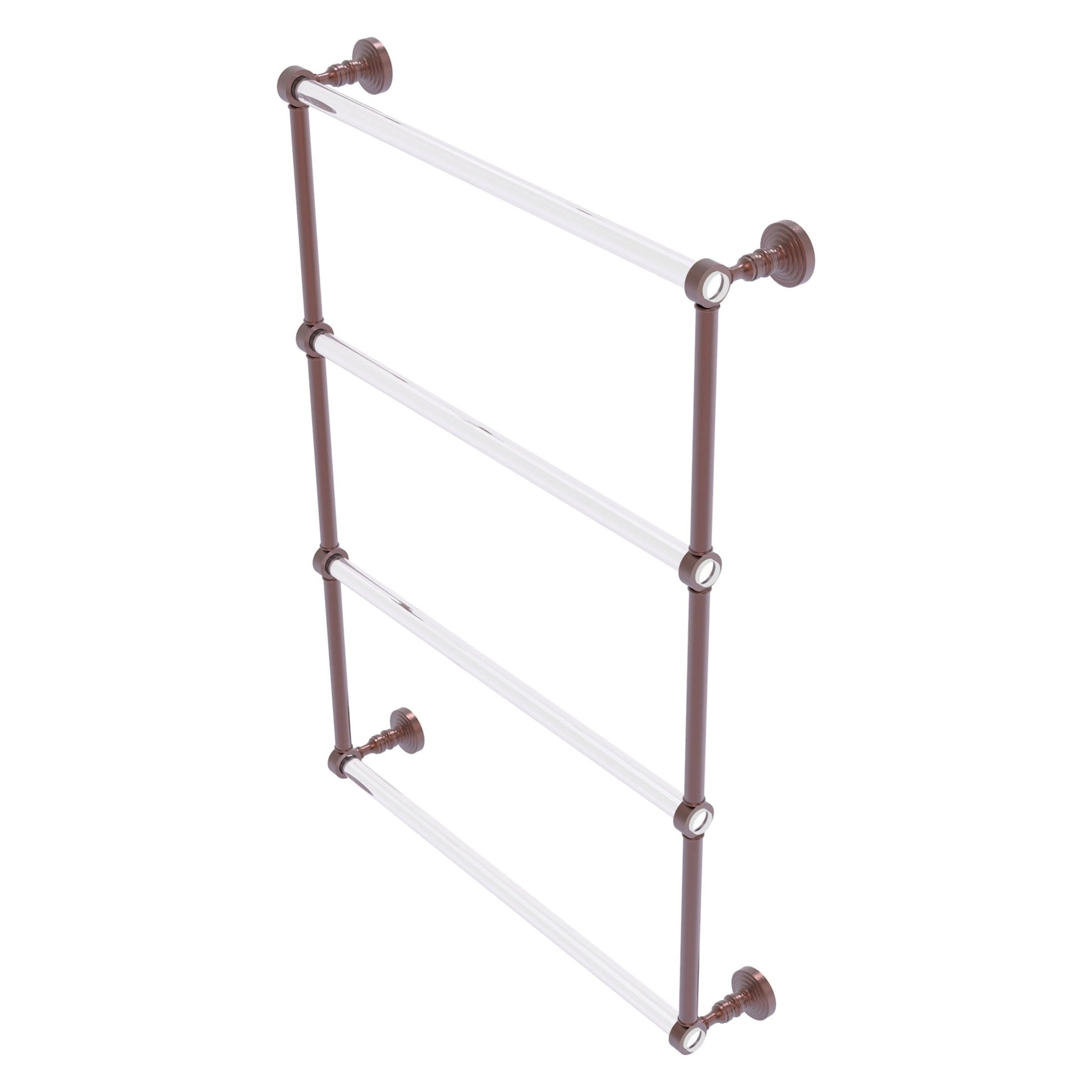Allied Brass Pacific Grove 26.2" x 4.7" Antique Copper Solid Brass 4-Tier Ladder Towel Bar