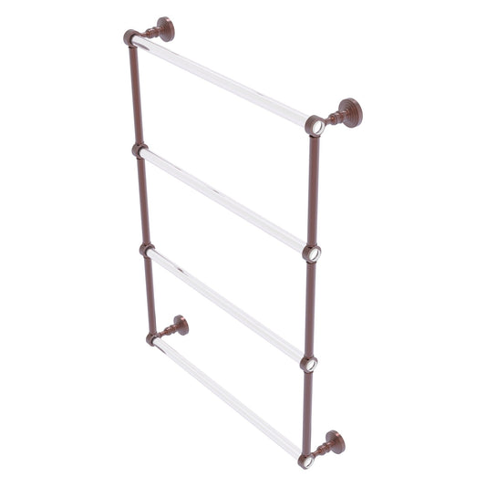 Allied Brass Pacific Grove 26.2" x 4.7" Antique Copper Solid Brass 4-Tier Ladder Towel Bar
