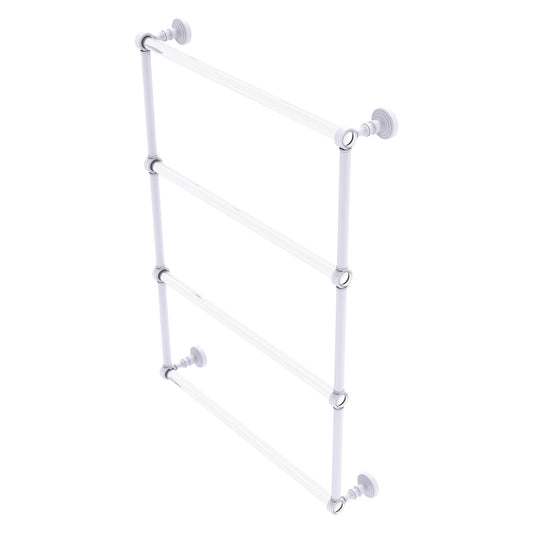 Allied Brass Pacific Grove 26.2" x 4.7" Matte White Solid Brass 4-Tier Ladder Towel Bar