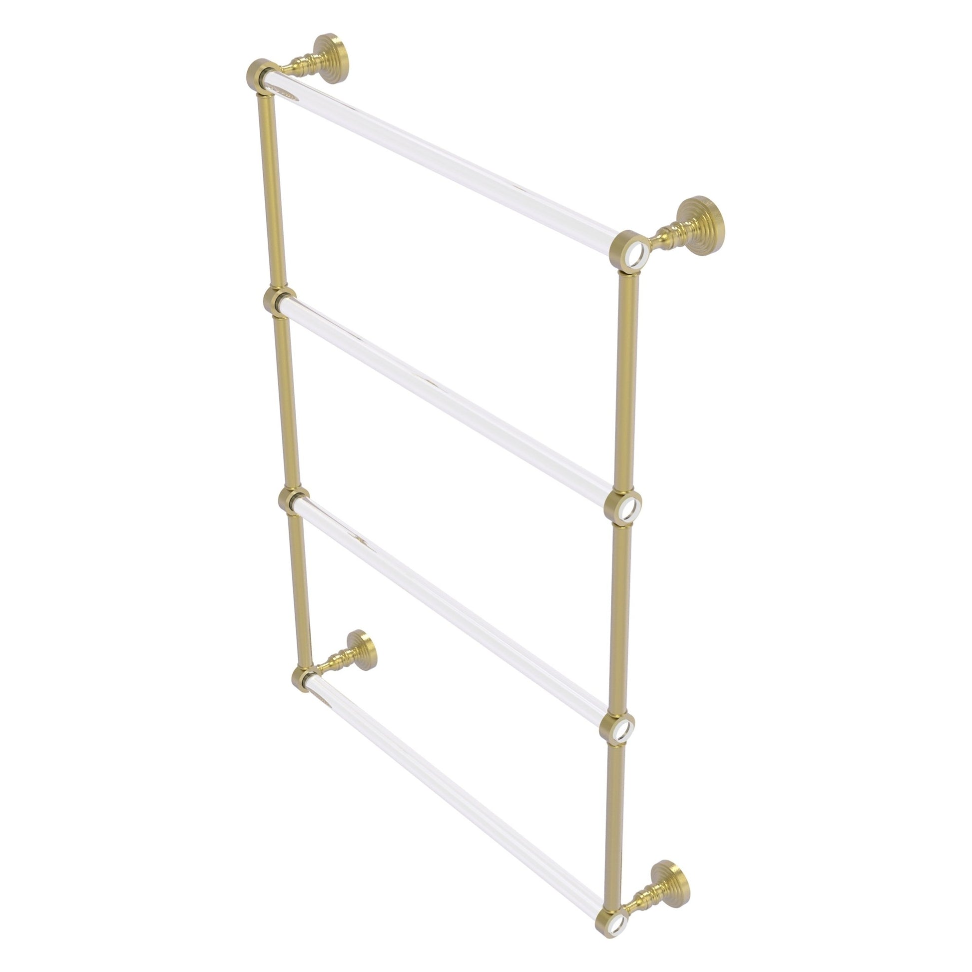 Allied Brass Pacific Grove 26.2" x 4.7" Satin Brass Solid Brass 4-Tier Ladder Towel Bar