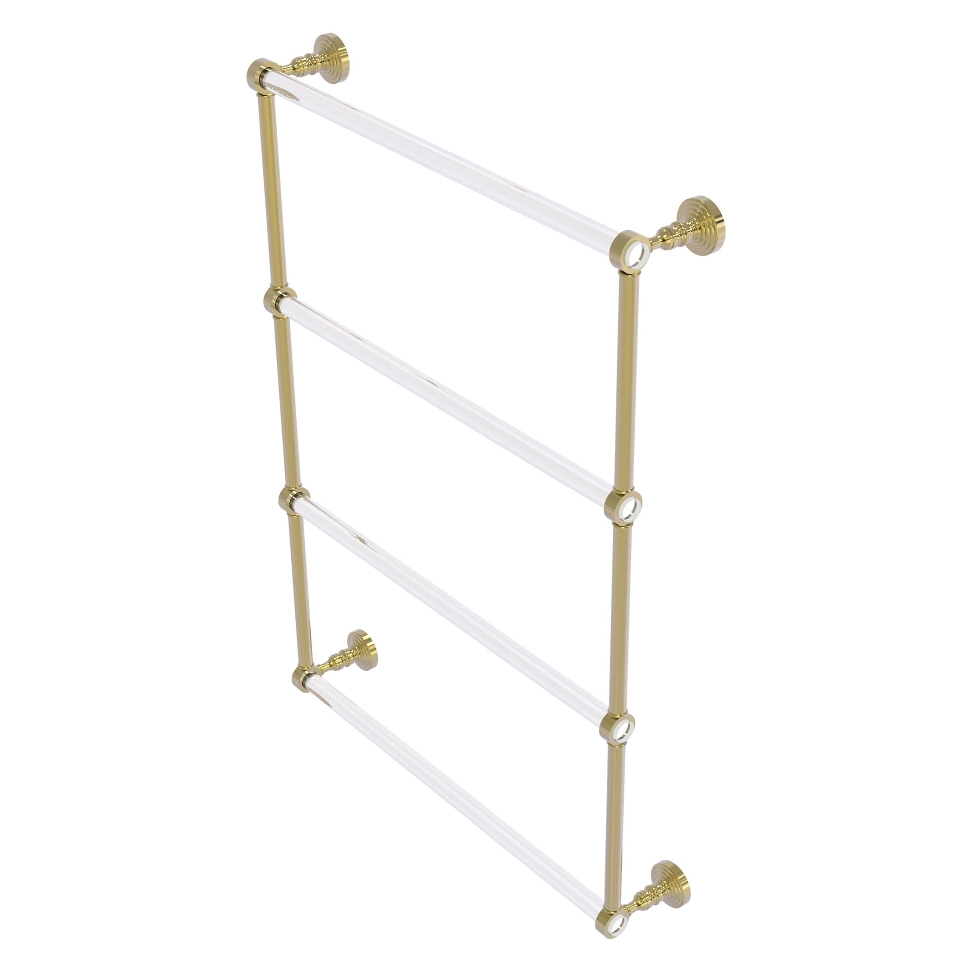Allied Brass Pacific Grove 26.2" x 4.7" Unlacquered Brass Solid Brass 4-Tier Ladder Towel Bar