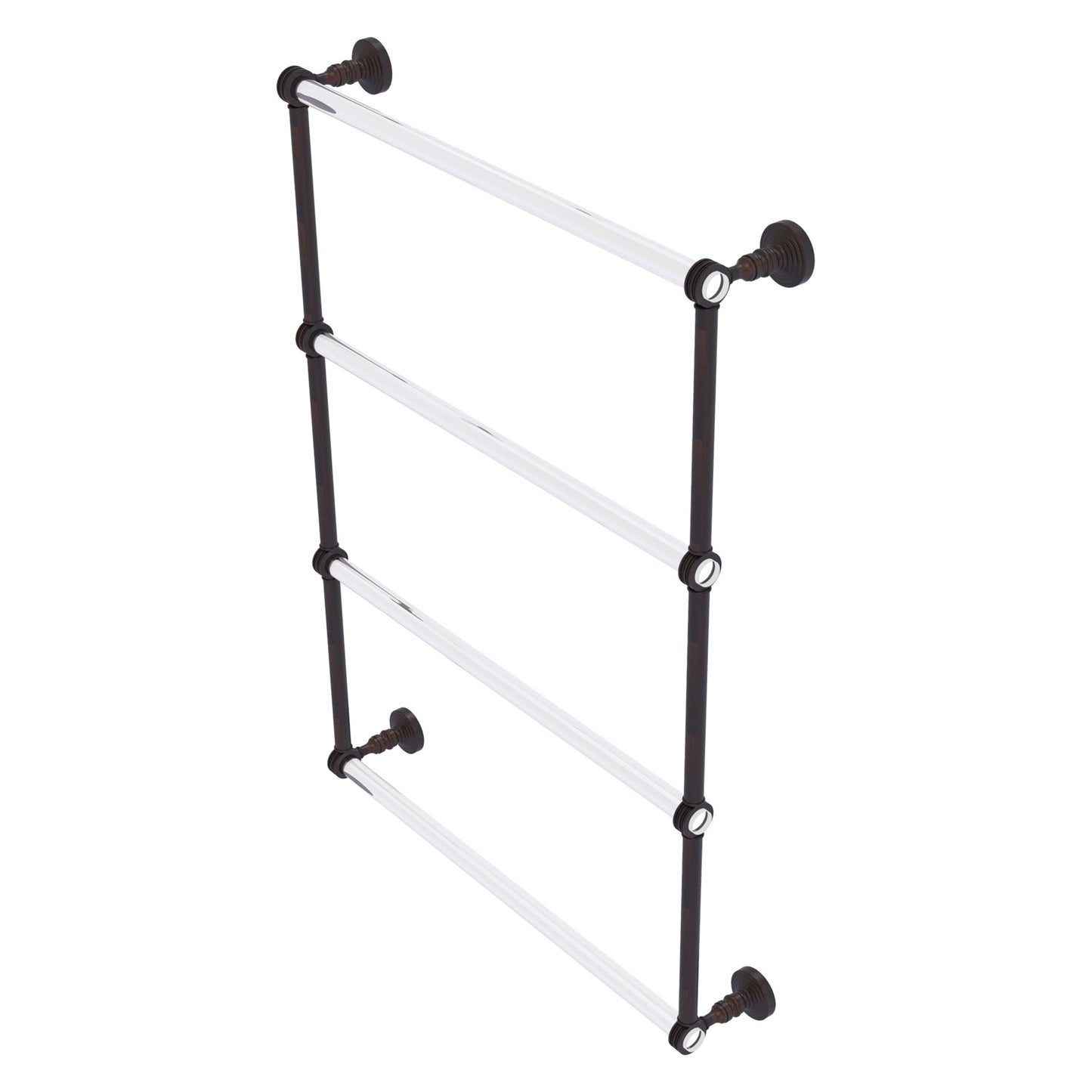 Allied Brass Pacific Grove 26.2" x 4.7" Venetian Bronze Solid Brass 4-Tier Ladder Towel Bar With Dotted Accents