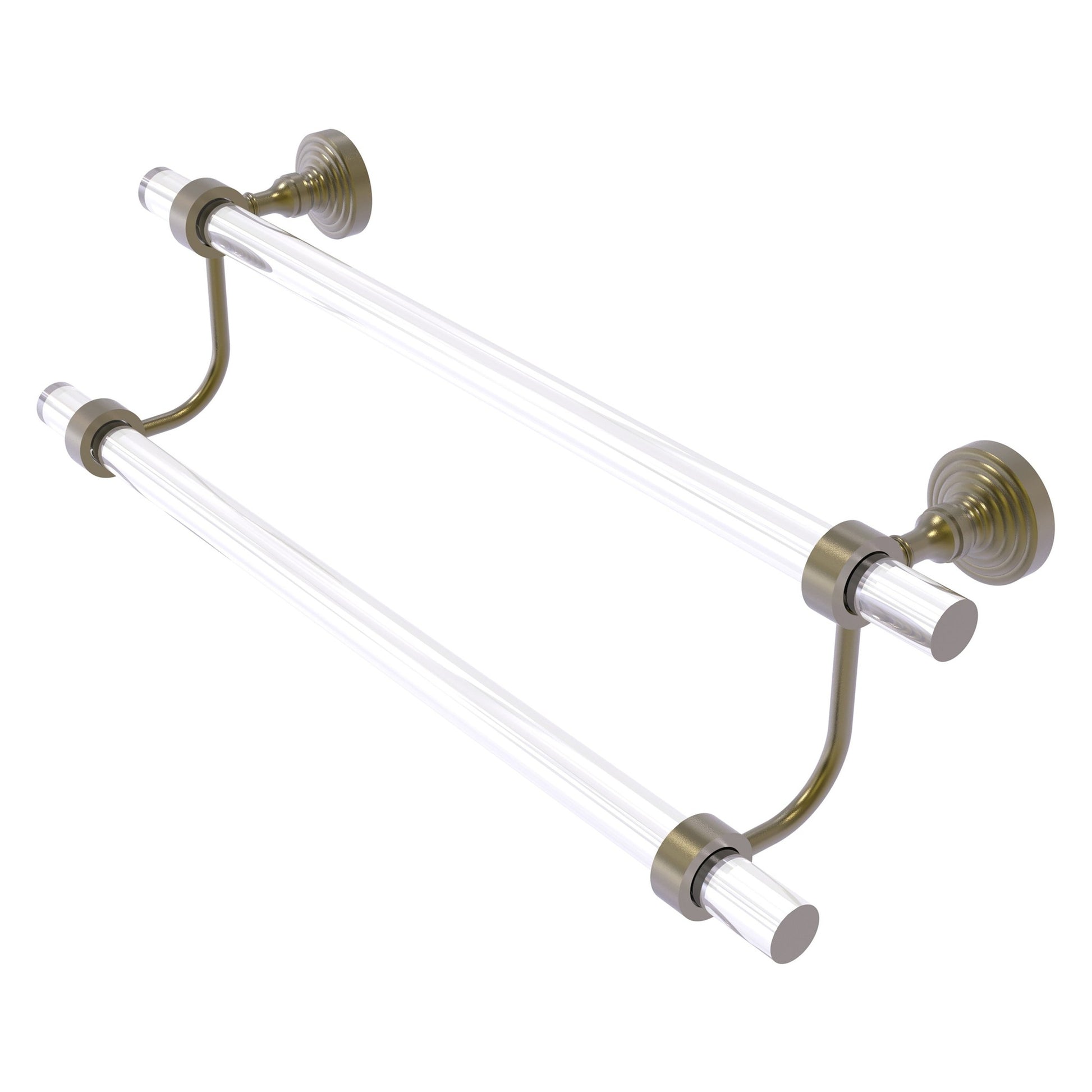 Allied Brass Pacific Grove 28" x 5.3" Antique Brass Solid Brass 18-Inch Double Towel Bar