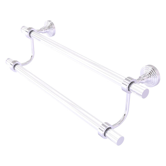 Allied Brass Pacific Grove 28" x 5.3" Satin Chrome Solid Brass 18-Inch Double Towel Bar