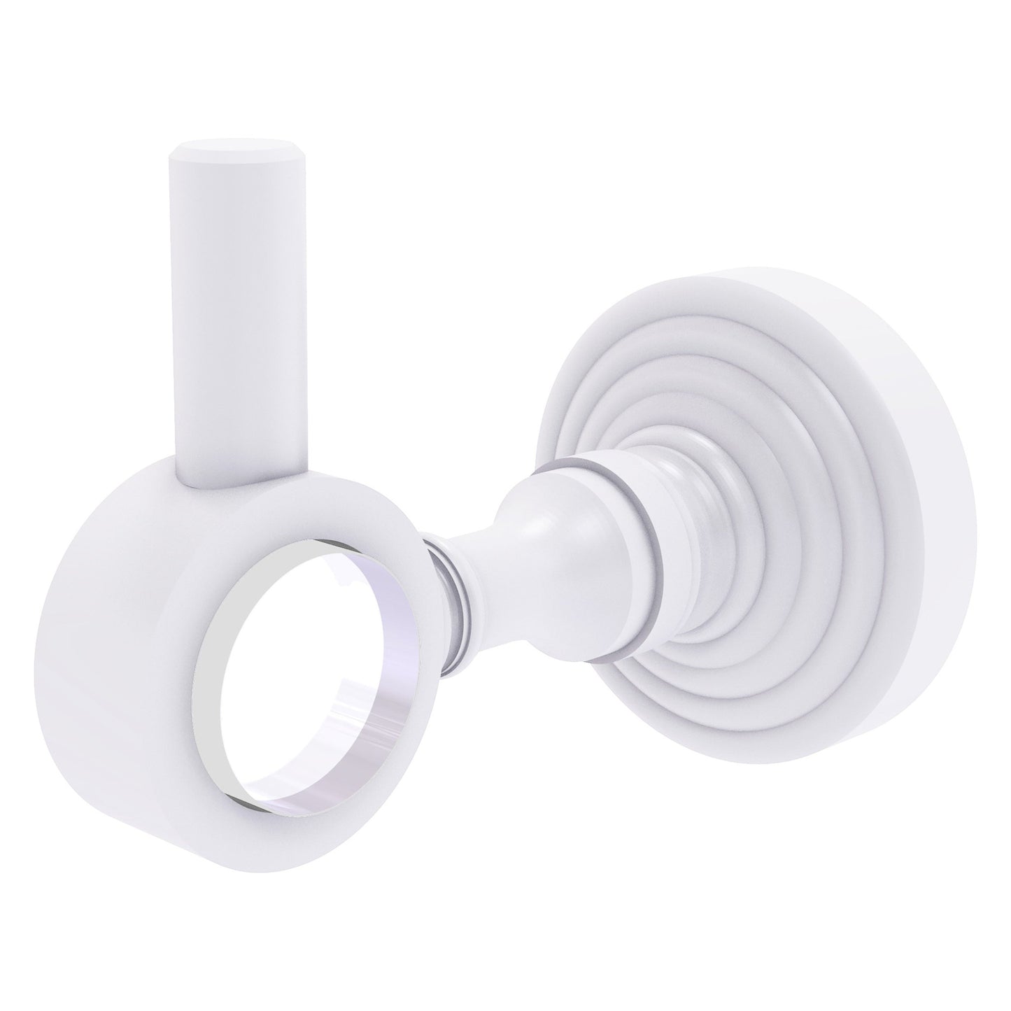 Allied Brass Pacific Grove 2.24" x 3.98" Matte White Solid Brass Robe Hook