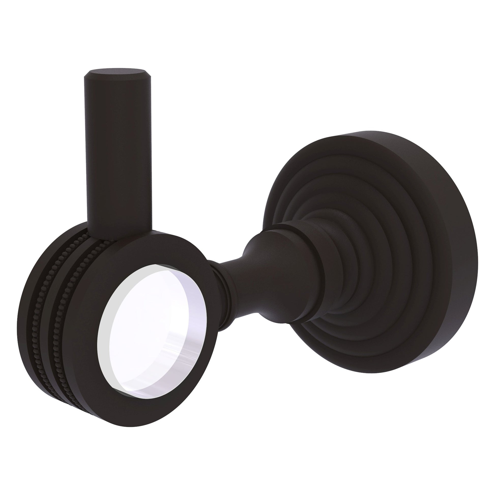 Allied Brass Pacific Grove 2.24" x 3.98" Oil Rubbed Bronze Solid Brass Robe Hook With Dotted Accents