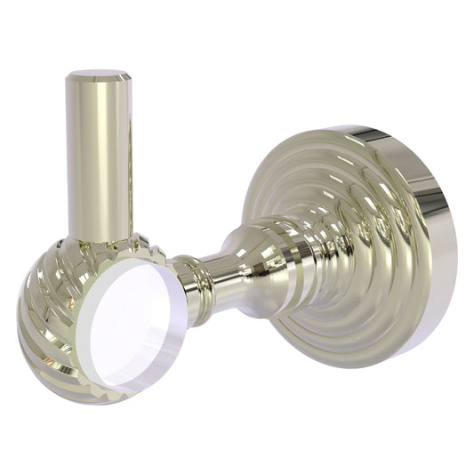 Allied Brass Pacific Grove 2.24" x 3.98" Polished Nickel Solid Brass Robe Hook With Twisted Accents