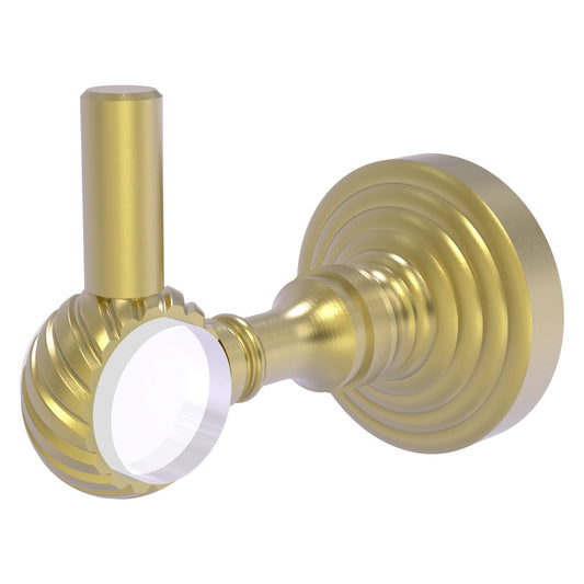 Allied Brass Pacific Grove 2.24" x 3.98" Satin Brass Solid Brass Robe Hook With Twisted Accents