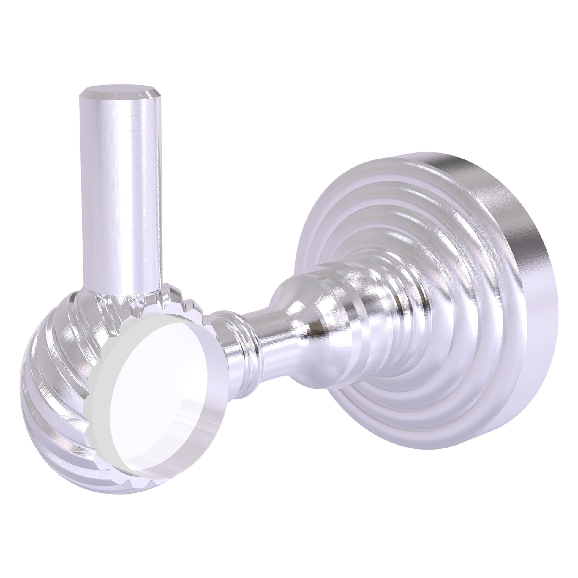 Allied Brass Pacific Grove 2.24" x 3.98" Satin Chrome Solid Brass Robe Hook With Twisted Accents
